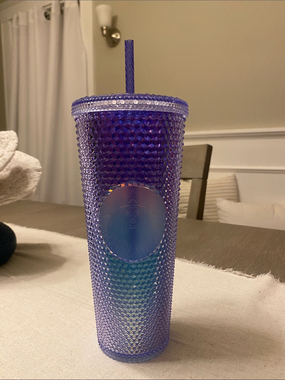 Starbucks Purple Studded Tumbler Cup with Straw